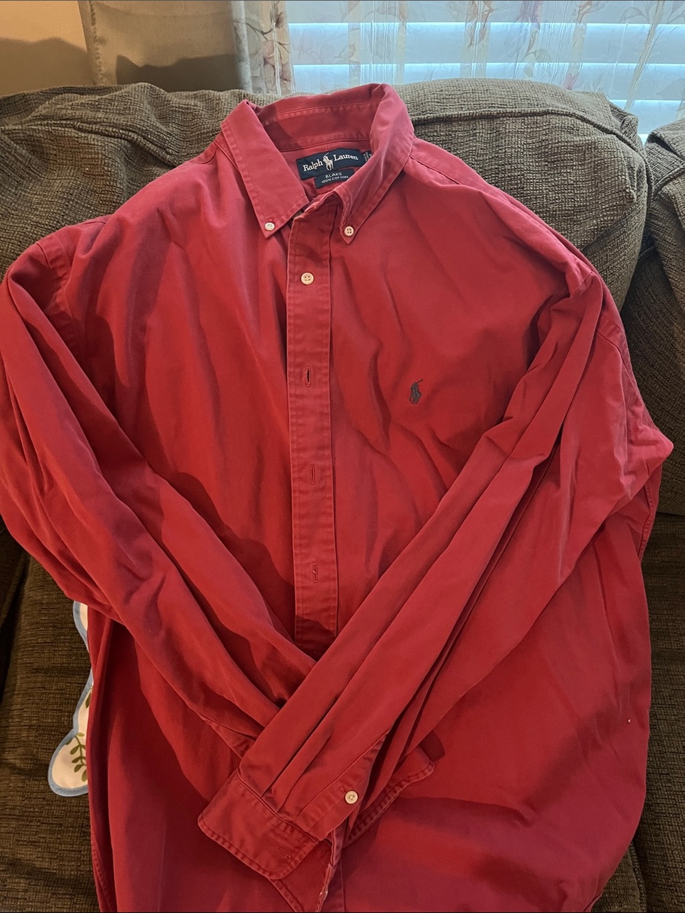Ralph Lauren Men's Long-Sleeve Button-Down Shirt - Red